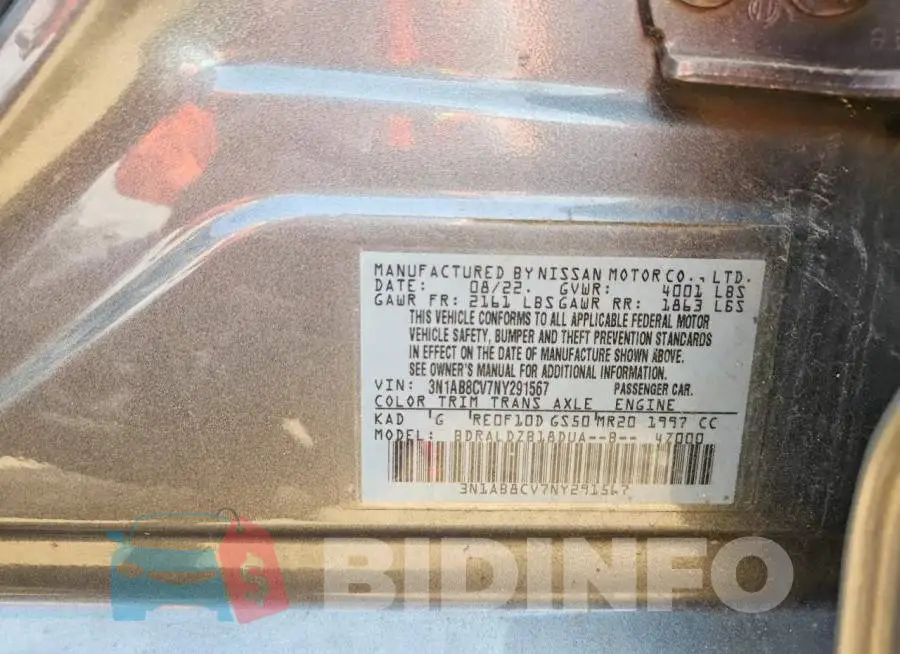 3N1AB8CV7NY291567 Photo# 12