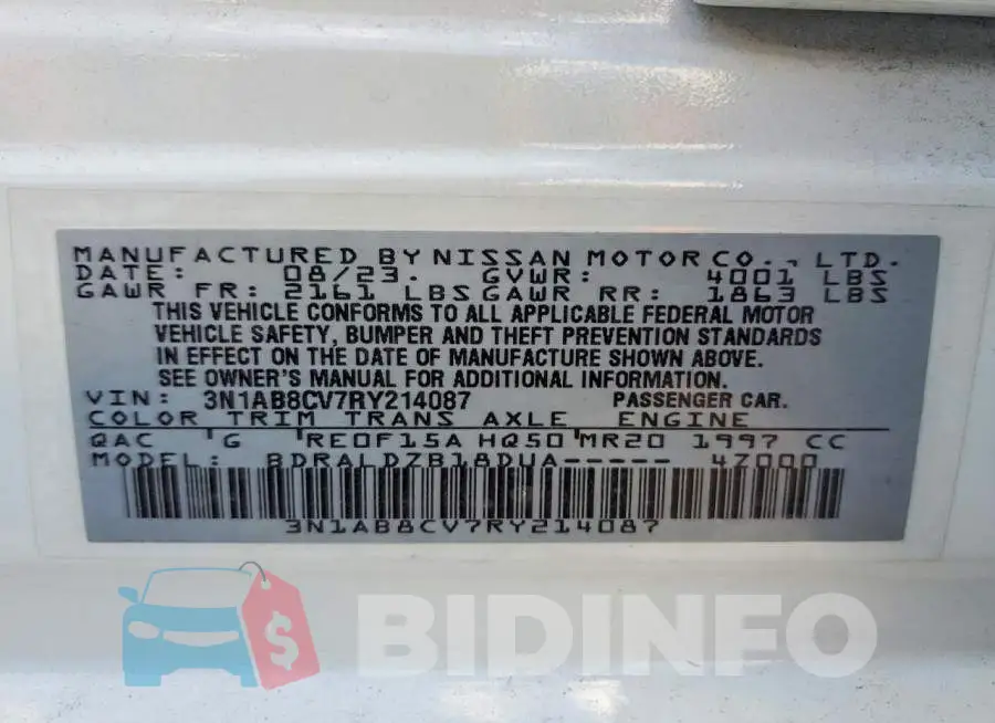 3N1AB8CV7RY214087 Photo# 12