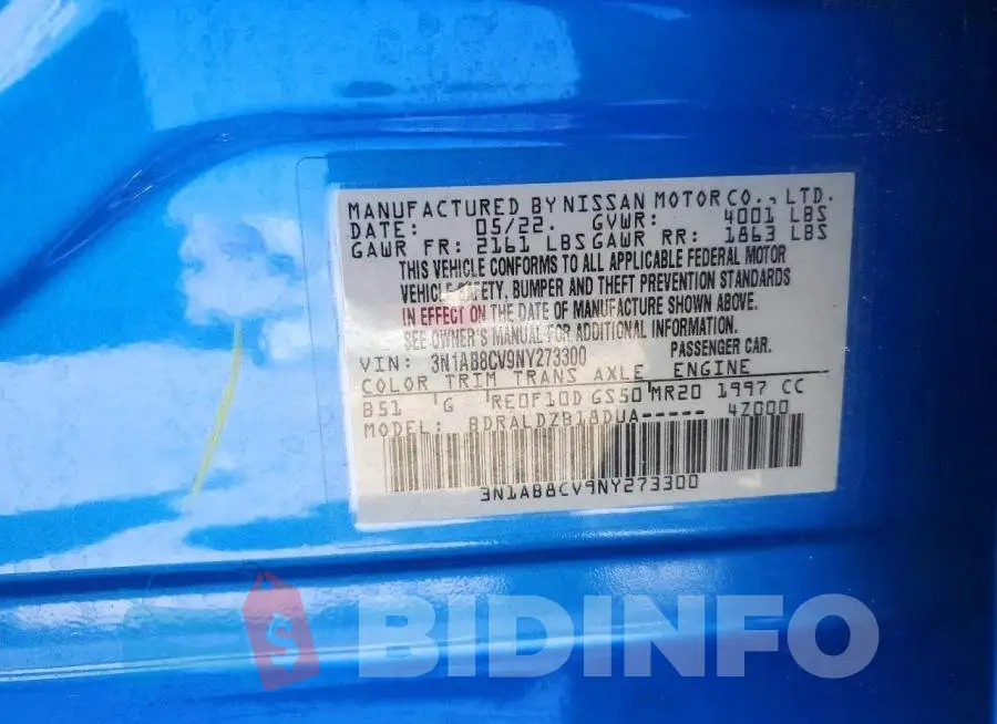 3N1AB8CV9NY273300 Photo# 12