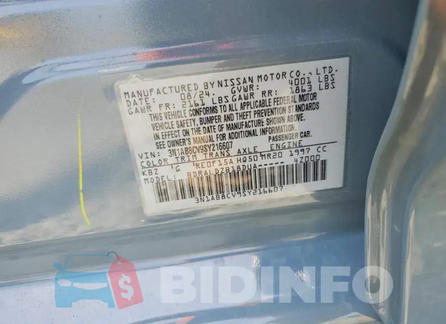 3N1AB8CV9SY216607 Photo# 12
