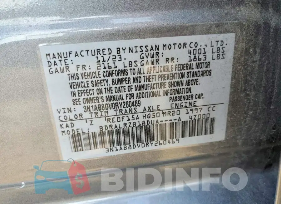 3N1AB8DV0RY260469 Photo# 12