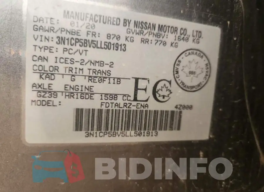 3N1CP5BV5LL501913 Photo# 12