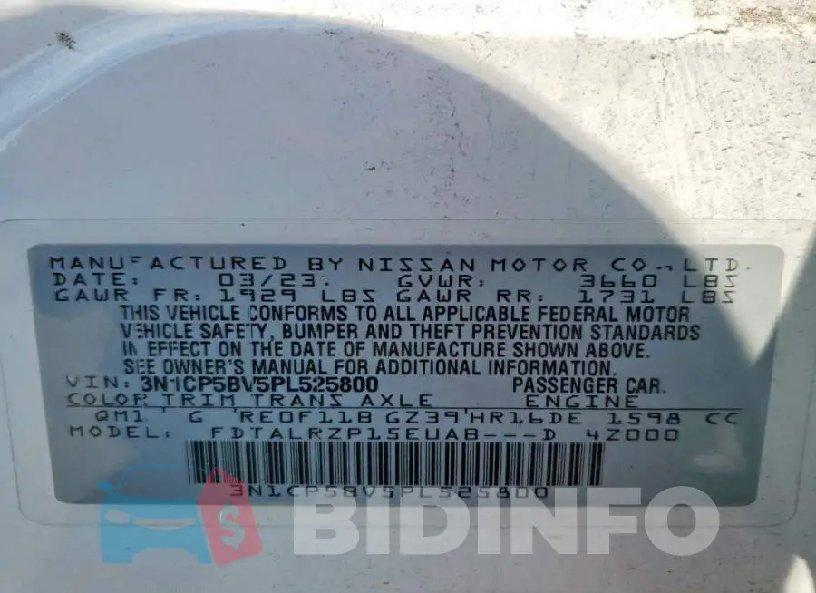 3N1CP5BV5PL525800 Photo# 12