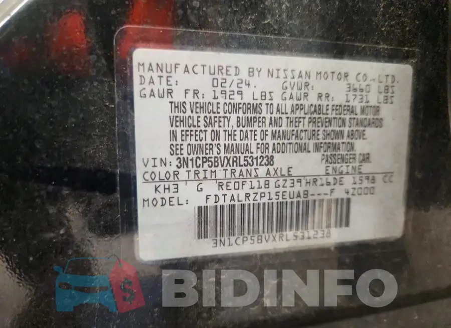 3N1CP5BVXRL531238 Photo# 13