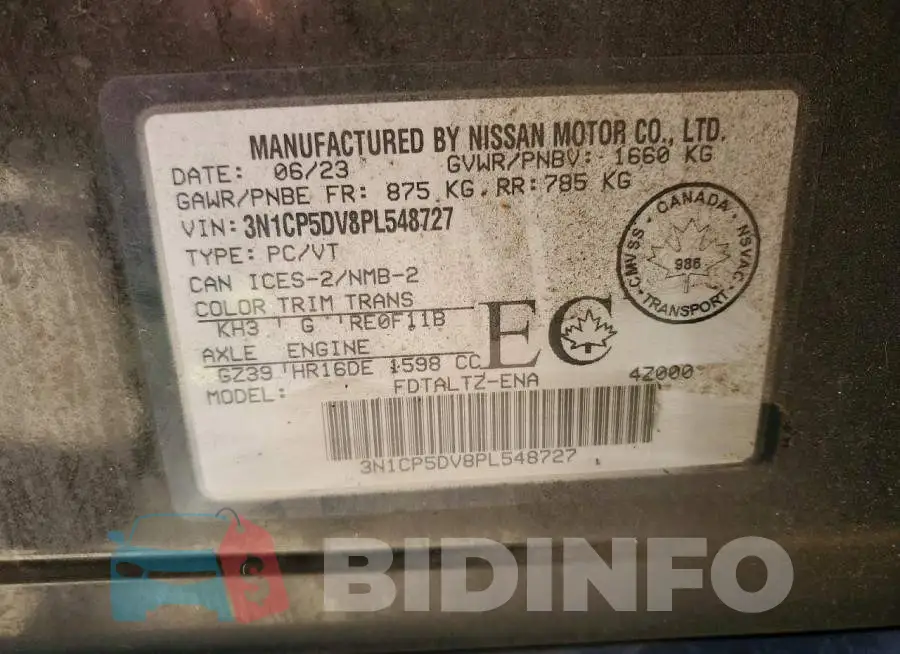 3N1CP5DV8PL548727 Photo# 13