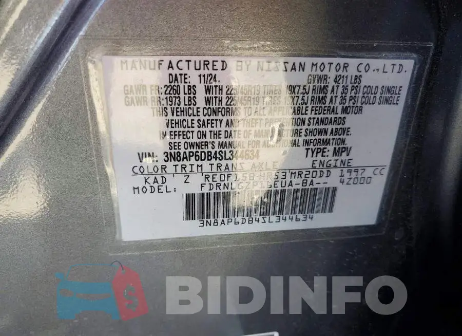 3N8AP6DB4SL344634 Photo# 13