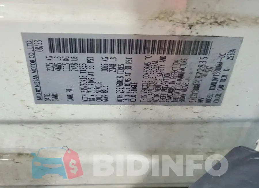 5N1BT3BB8PC872835 Photo# 13