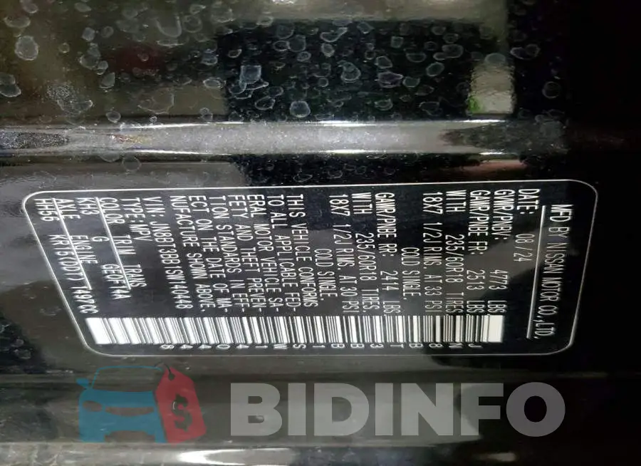 JN8BT3BB1SW140448 Photo# 14
