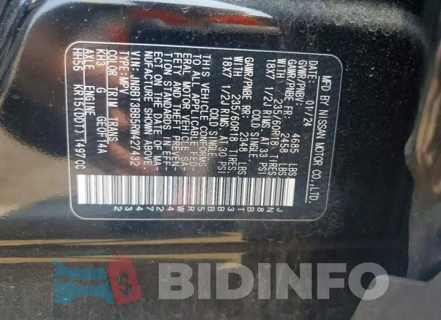 JN8BT3BB5RW427432 Photo# 13
