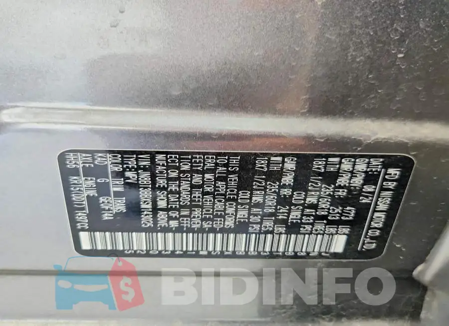 JN8BT3BBXSW143025 Photo# 14
