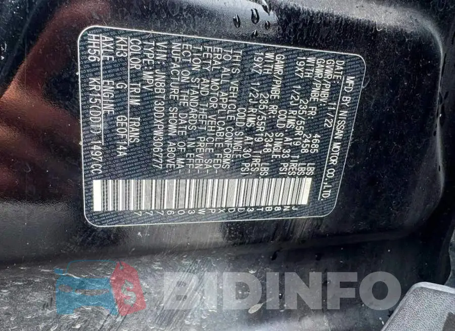 JN8BT3DDXPW306777 Photo# 10