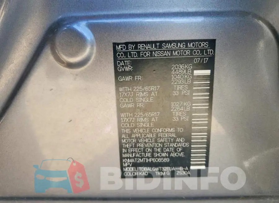 KNMAT2MT1HP608589 Photo# 14