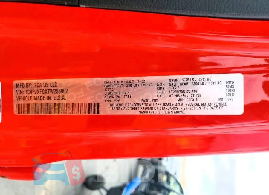 1C4PJXFGXTW256902 Photo# 12