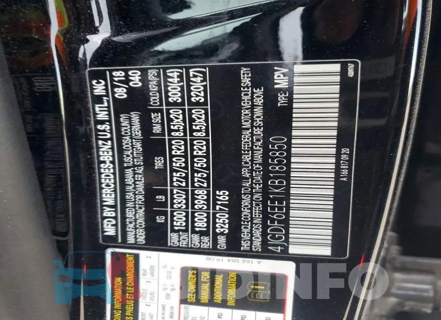 4JGDF6EE1KB185850 Photo# 13