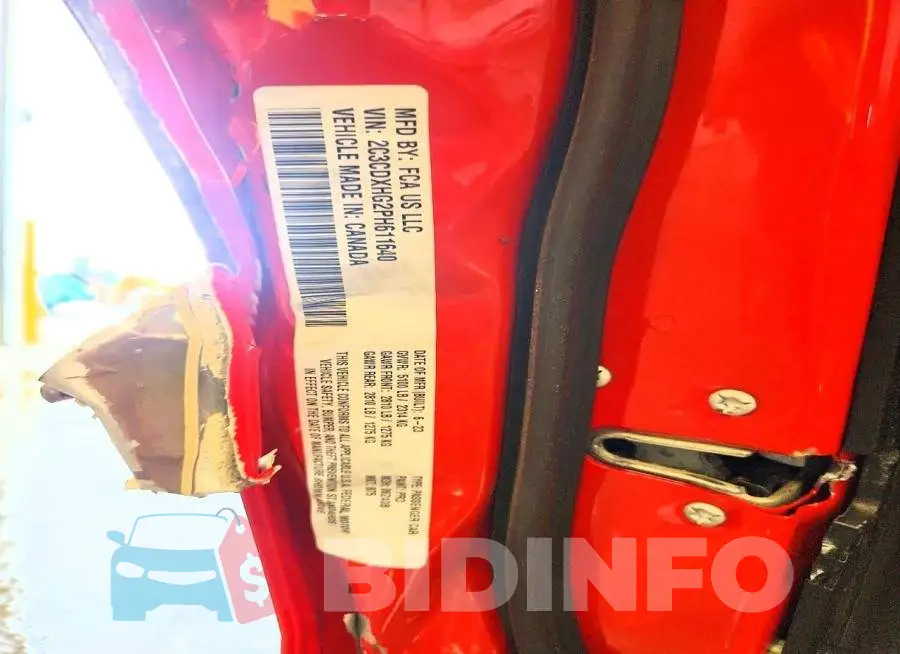 2C3CDXHG2PH611640 Photo# 13
