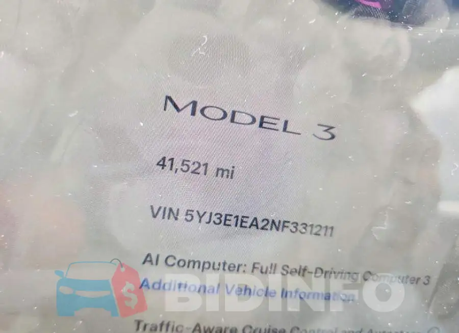 5YJ3E1EA2NF331211 Photo# 9
