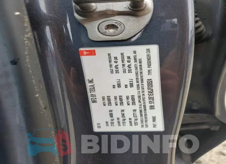 5YJ3E1EA5JF030524 Photo# 12