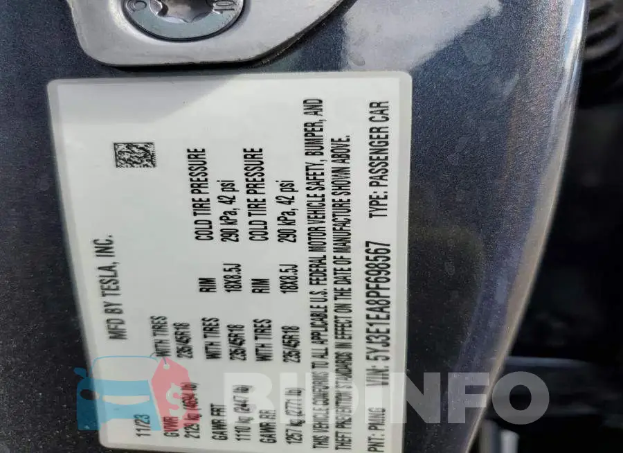 5YJ3E1EA8PF698567 Photo# 13