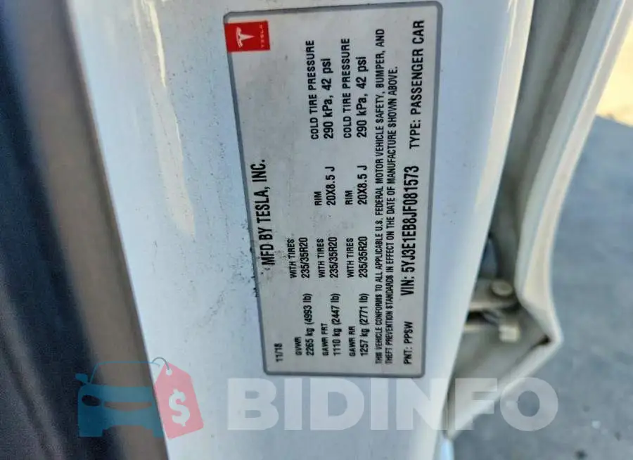 5YJ3E1EB8JF081573 Photo# 12