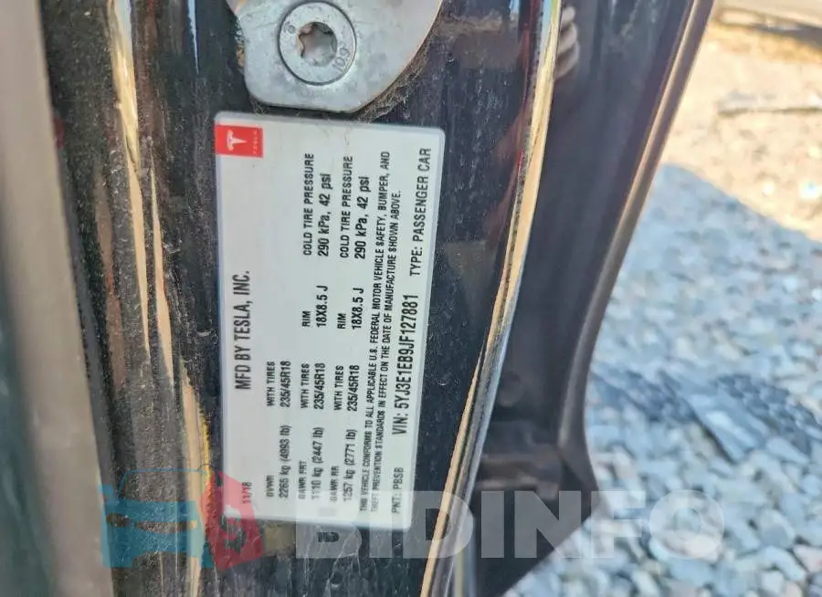 5YJ3E1EB9JF127881 Photo# 12