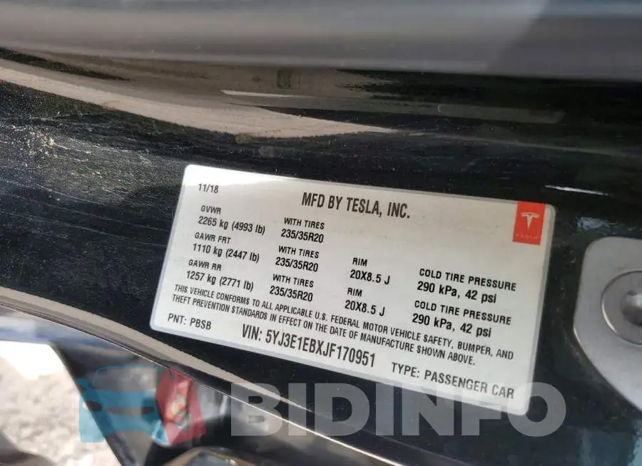 5YJ3E1EBXJF170951 Photo# 12
