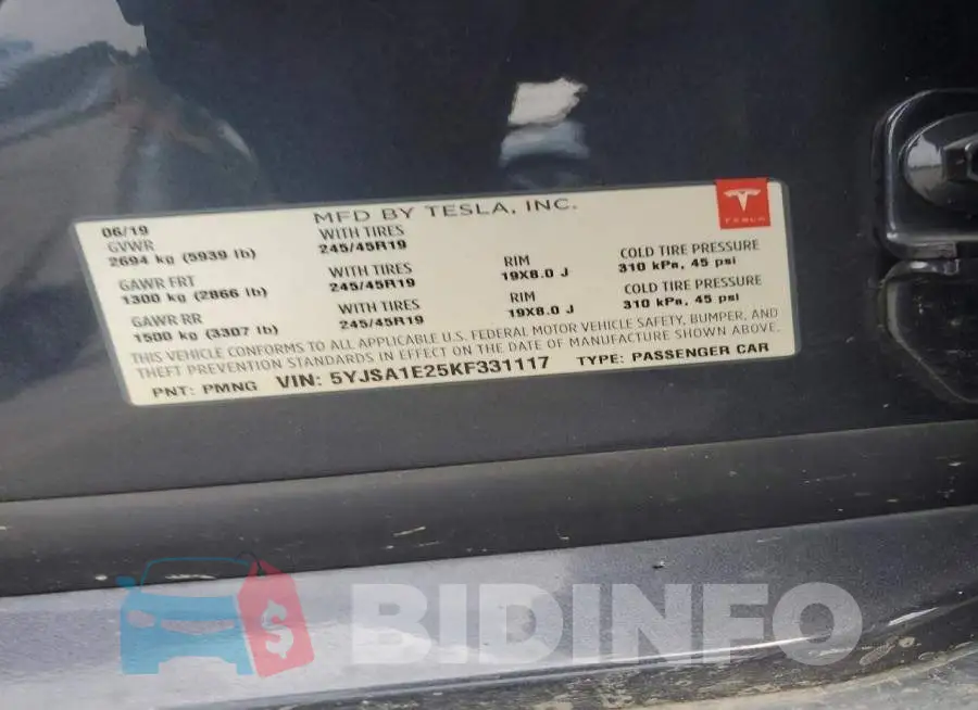 5YJSA1E25KF331117 Photo# 12