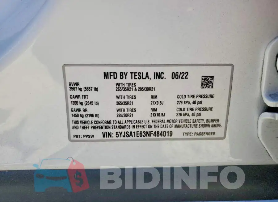 5YJSA1E63NF484019 Photo# 13