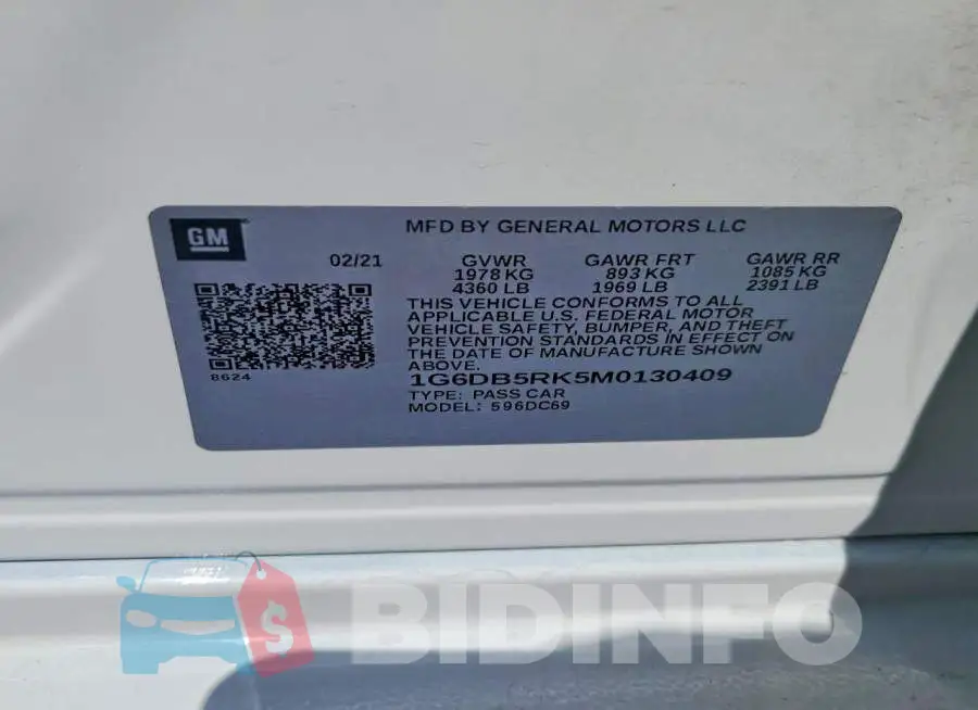 1G6DB5RK5M0130409 Photo# 12
