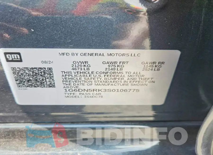 1G6DN5RK3S0106775 Photo# 12