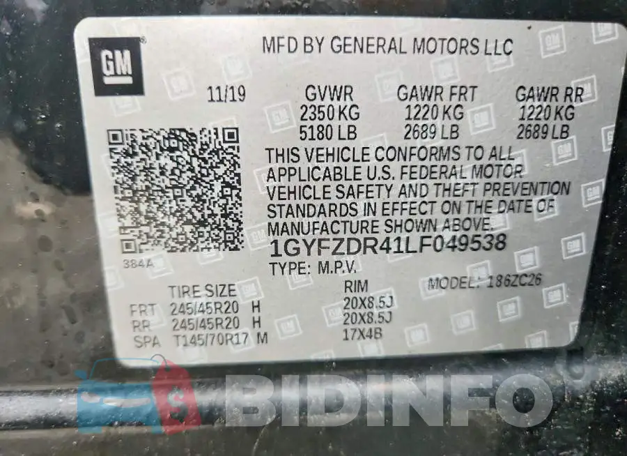 1GYFZDR41LF049538 Photo# 14