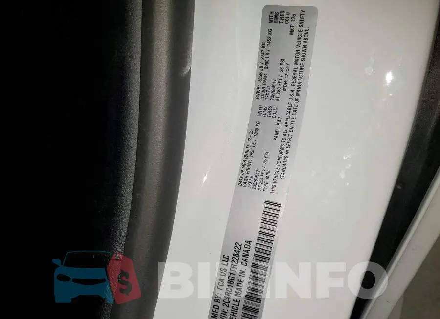 2C4RC1BG1TR228422 Photo# 13
