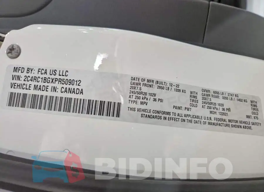 2C4RC1BGXPR509012 Photo# 13