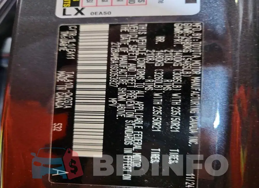 2T2BAMBA1SC053927 Photo# 13
