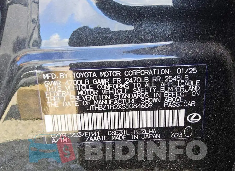 JTHBZ1B2XS5084609 Photo# 12
