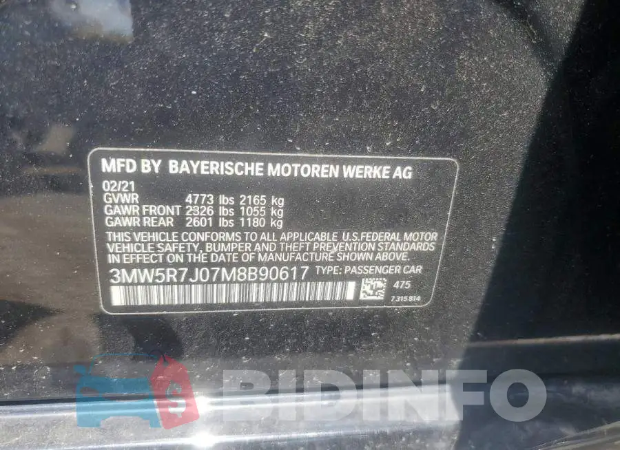 3MW5R7J07M8B90617 Photo# 12