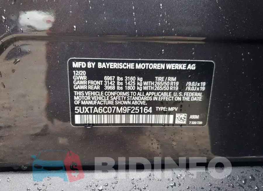 5UXTA6C07M9F25164 Photo# 13