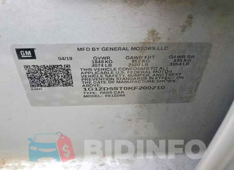 1G1ZD5ST0KF200210 Photo# 12