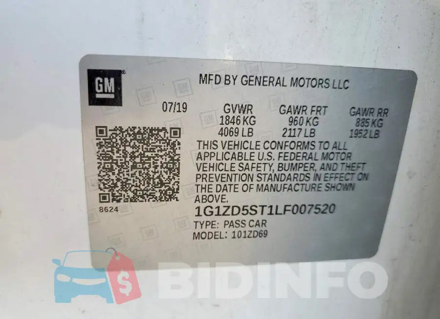 1G1ZD5ST1LF007520 Photo# 12
