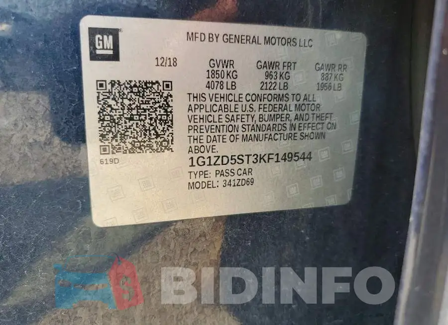 1G1ZD5ST3KF149544 Photo# 12