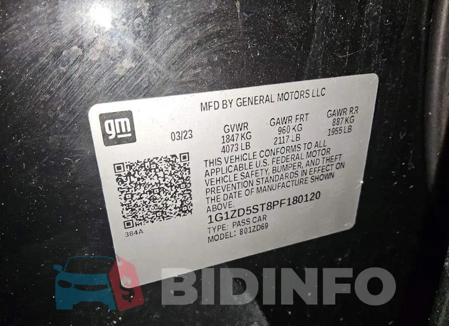 1G1ZD5ST8PF180120 Photo# 12