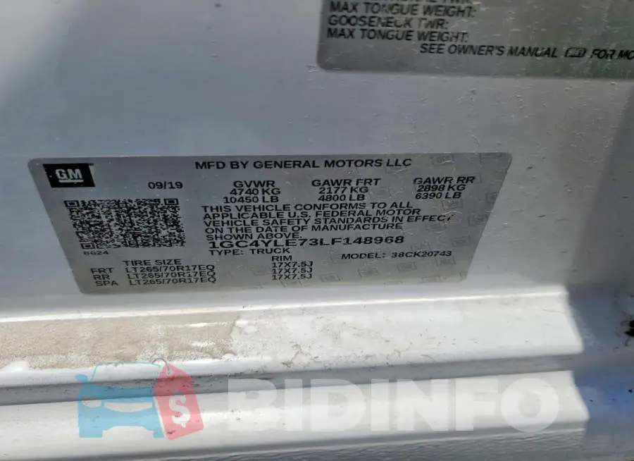 1GC4YLE73LF148968 Photo# 12