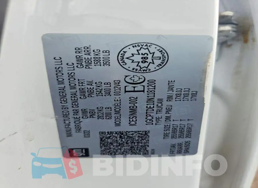 1GCPTDE10N1181200 Photo# 12