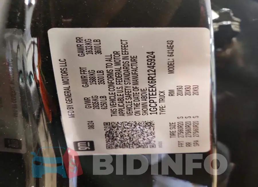 1GCPTEEK6R1245924 Photo# 13