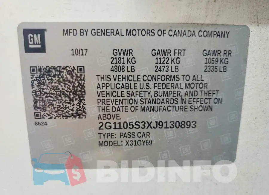 2G1105S3XJ9130893 Photo# 12