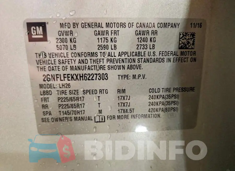 2GNFLFEKXH6227303 Photo# 13