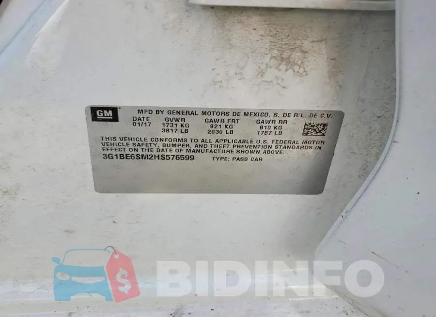 3G1BE6SM2HS576599 Photo# 12