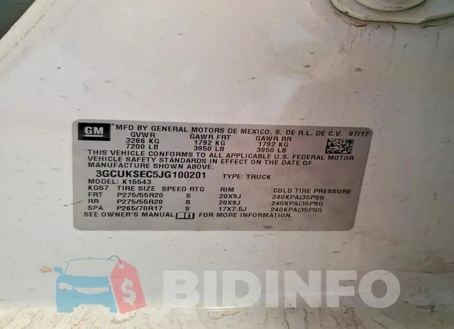 3GCUKSEC5JG100201 Photo# 12