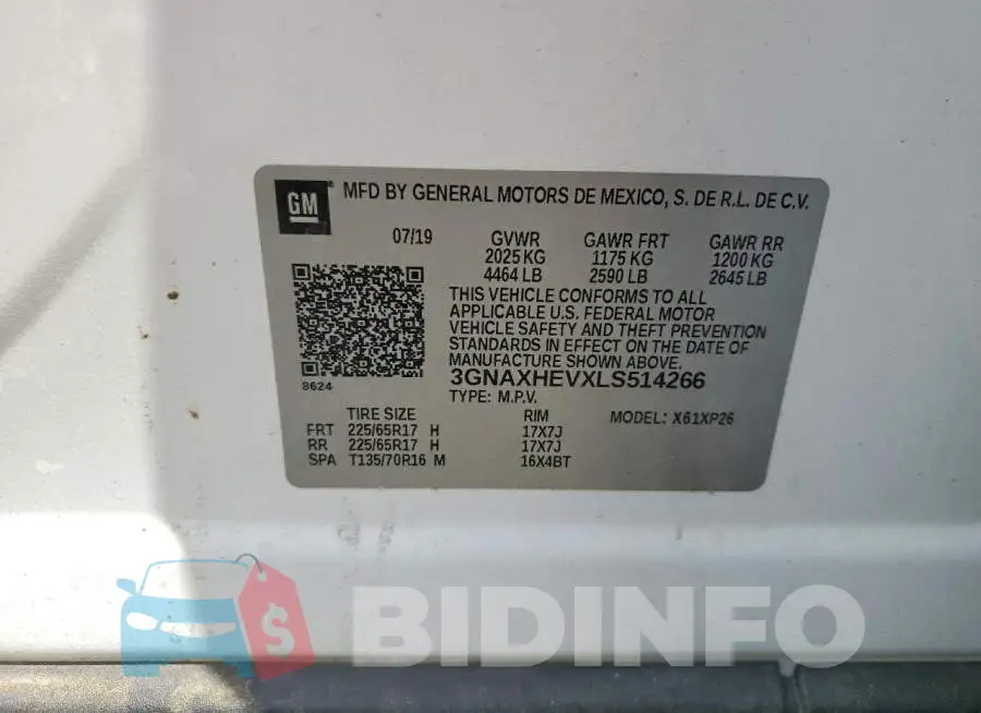 3GNAXHEVXLS514266 Photo# 13