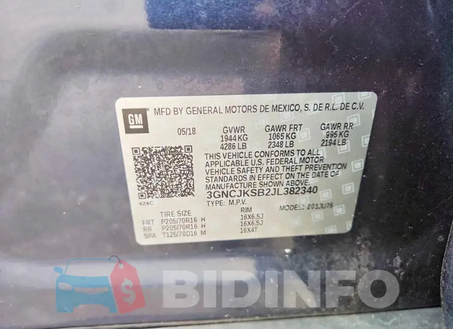 3GNCJKSB2JL382340 Photo# 13