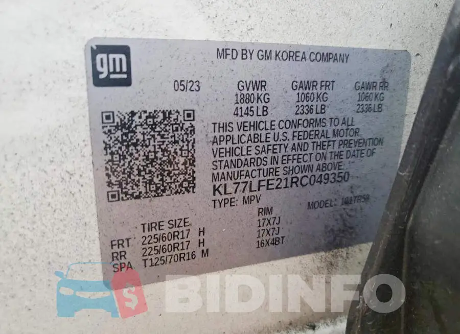 KL77LFE21RC049350 Photo# 12